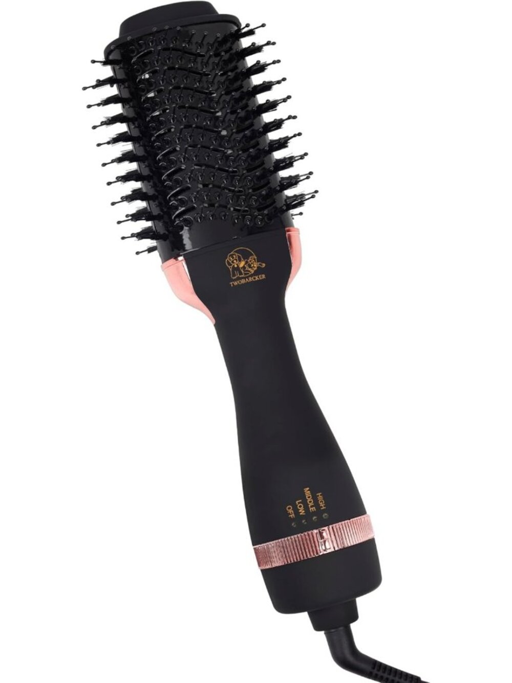 4-in-1 Hair Dryer Brush & Volumizer, Ionic Hot Air Straightener for Smooth